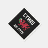 Red Welsh Dragon Cymru Rugby Fan Wales Servet (Hoek)