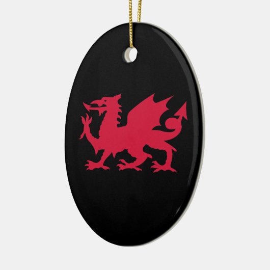 Red Welsh Dragon Keramisch Ornament (Links)