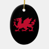 Red Welsh Dragon Keramisch Ornament (Voorkant)