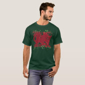 Red Welsh Dragon Mannen Dark T-Shirt (Voorkant volledig)