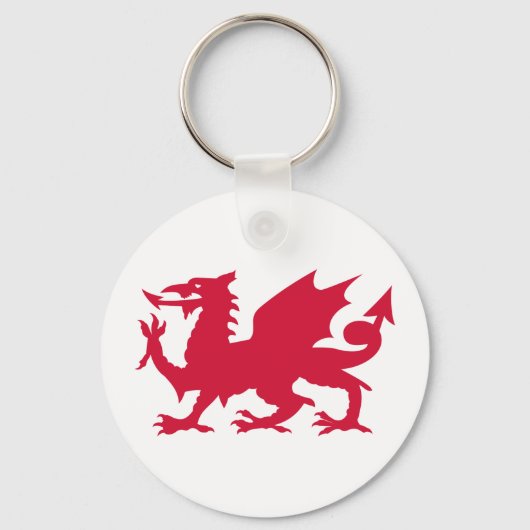 Red Welsh Dragon Sleutelhanger (Voorkant)