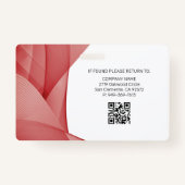 Red | Werknemer de Veiligheid van het Bedrijf van  Badge (Achterkant)