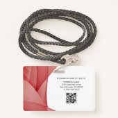 Red | Werknemer de Veiligheid van het Bedrijf van  Badge (Achterkant met draagriem)