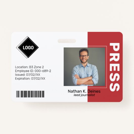 Red | Werknemer de Veiligheid van het Bedrijf van  Badge (Voorkant)