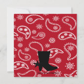 Red Western Moeder om Baby shower uit te nodigen Kaart (Achterkant)