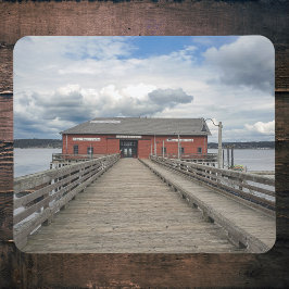 Red Wharf in de historische kuststrook Coupeville Muismat