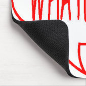 Red What Speech Bubble Muismat (Hoek)