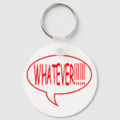 Red What Speech Bubble Sleutelhanger (Voorkant)