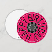 Red Wheel Steampunk Gelukkige Verjaardag Groet Feestdagenkaart (Voorkant / Achterkant)