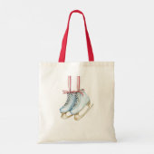 Red Wheel Unicycle Blue Seat Tote Bag (Achterkant)