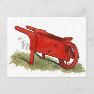 Red Wheelbarrow Briefkaart