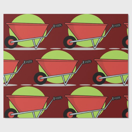 Red Wheelbarrow Cadeaupapier (Vlak)