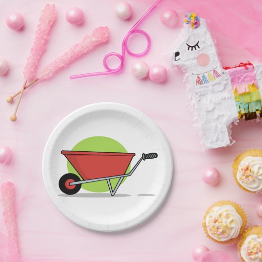 Red Wheelbarrow Papieren Bordje (Feest)