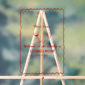 Red Whimsical Frame That's Amore Italian Wedding Acryl Bord (Neutraal)