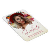 Red Whimsical Script Typography Afstuderen School Magneet (Rechterzijde)