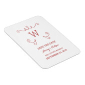 Red Whimsical sparen de Magnet Datum Magneet (Rechterzijde)