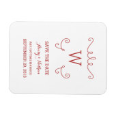 Red Whimsical sparen de Magnet Datum Magneet (Horizontaal)