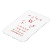 Red Whimsical sparen de Magnet Datum Magneet (Linkerzijde)