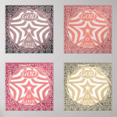 Red Whirl Pattern Poster Print - Intricate Art   Muurkunst Sets (Voorkant)