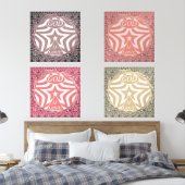 Red Whirl Pattern Poster Print - Intricate Art   Muurkunst Sets (Slaapkamer)