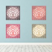 Red Whirl Pattern Poster Print - Intricate Art   Muurkunst Sets (Houten vloer)