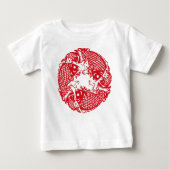 Red Whirling Koi Carp Fish Group Baby Tutu B (Voorkant)