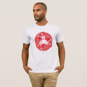 Red Whirling Koi Carp Fish Group Klassieke Mannen T-shirt (Voorkant volledig)