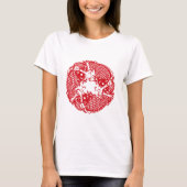 Red Whirling Koi Carp Fish Group Klassieke WT T-shirt (Voorkant)