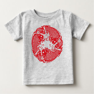 Red Whirling Koi Carp Fish Group Toddler T-shirt