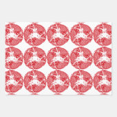 Red Whirling Koi Carp Fish Group WPS3 Inpakpapier Vel (Voorkant 2)