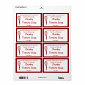 Red Whisk Specialized Homemade Food Etiket (Full Sheet)