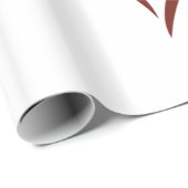 REd - White Abstract Art Heart Face Cadeaupapier (Rol Hoek)