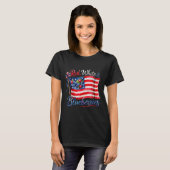 Red White &amp; Blueberries Coquette Flag Bow Men  T-shirt (Voorkant volledig)