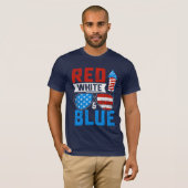 Red, White, and Blue 4th of July T-shirt (Voorkant volledig)