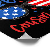 Red White and Blue Cousin Crew 4 juli Kinder Veren Poster (Hoek)