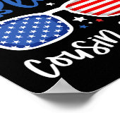 Red White and Blue Cousin Crew 4 juli Kinder Veren Poster (Hoek)