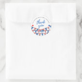 Red, White, And Blue Flag Thank You Round Sticker (Tas)
