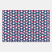 Red, white and blue flowers inpakpapier vel (Voorkant 2)