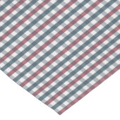 Red, White and Blue Plaid Korte Tafelloper (Hoek)