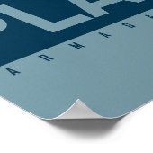 Red White and Blue Pop Art Inspired Cow Poster (Hoek)