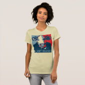 Red White and Blue Pop Art Inspired Cow Tshirt (Voorkant volledig)