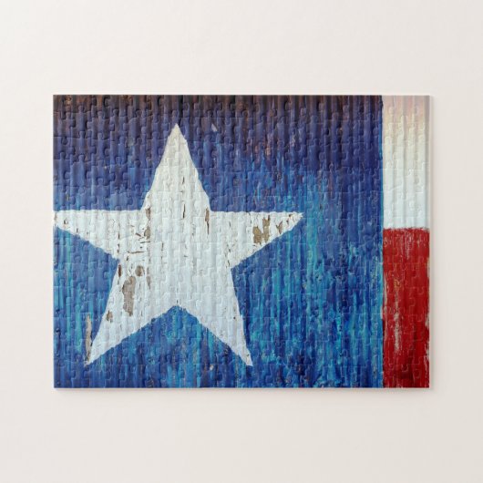 Red White and Blue Rustic Legpuzzel (Horizontaal)