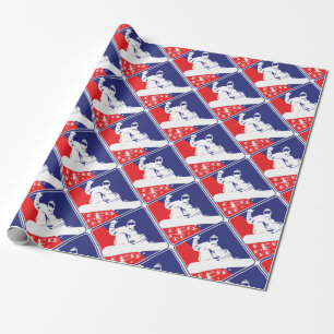 Red-White-and-Blue-Snow-Boa Cadeaupapier