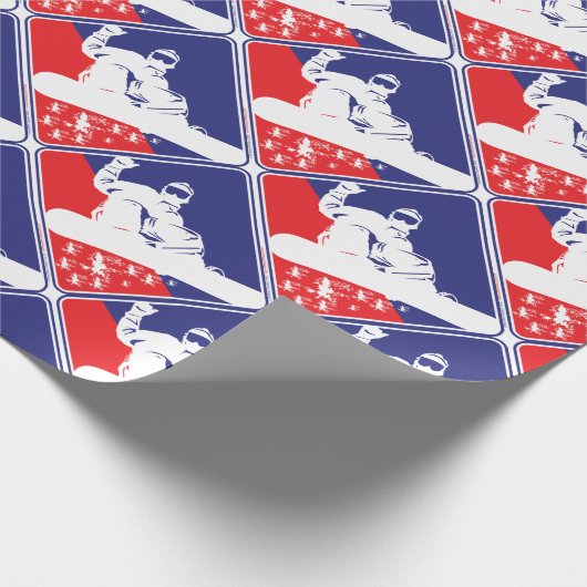 Red-White-and-Blue-Snow-Boa Cadeaupapier (Hoek)