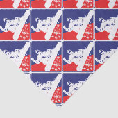 Red-White-and-Blue-Snow-Boa Tissuepapier (Detail)
