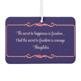 Red, White and Blue Stars and Swirls Freedom Quote Luchtverfrisser