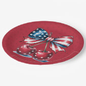Red White And Blue Stars Paper Plate Papieren Bordje (Gekanteld)