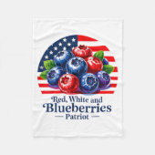 Red White And Blueberries Christian Patriotic  Fleece Deken (Voorkant)