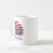 Red White And Blueberries Christian Patriotic  Koffiemok (Voorkant links)