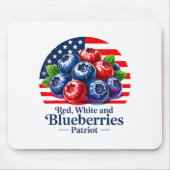 Red White And Blueberries Christian Patriotic  Muismat (Voorkant)